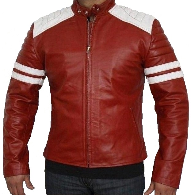 Brad Pitt Leather Jacket Fight Club. Mayhem Fight Club Jacket