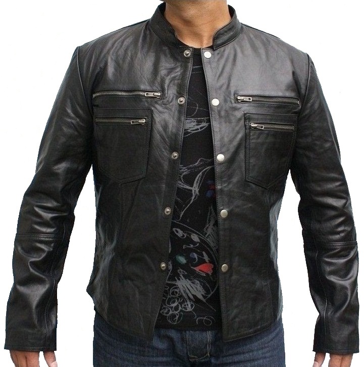 Black Leather Jacket Shirt Combination Images