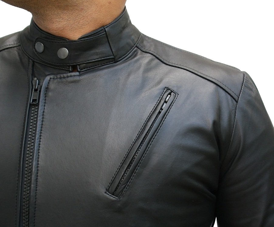 Iron Man Style Motorcycle Leather Jacket