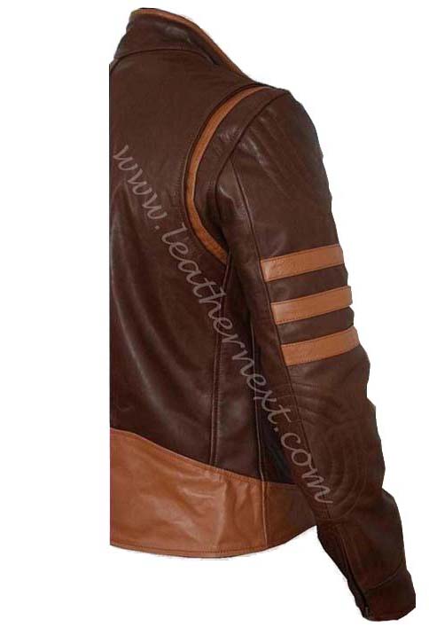 thumbnail image 2 of Retailer Of Awesomeness Wolverine Faux Leather Jacket – Brown X-Men Movie Logan Costume (Hugh Jackman Origins Style) 2 of 6